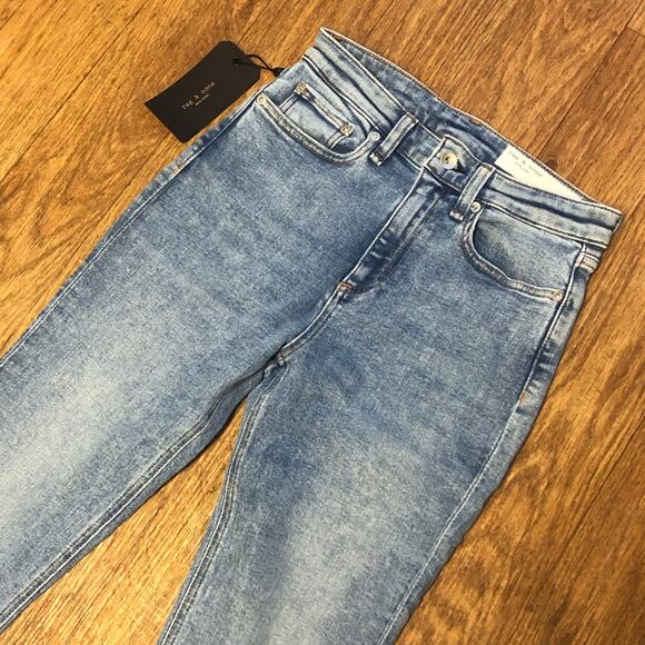 Rag & Bone Nina High Rise Ankle Skinny in Wells with Holes Size 26 - Picture 6 of 13